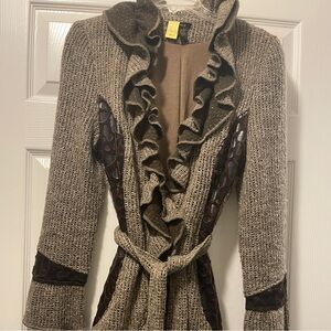 Beautiful Ruffled Wrap Sweater